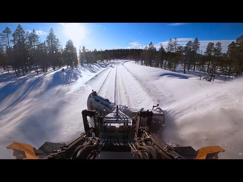 A Beautiful Day at Work – Relaxing Snow Removal in a Swedish Wind Farm