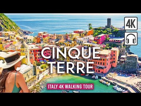 CINQUE TERRE 4K Walking Tour - Manarola, Vernazza & Riomaggiore, ITALY [4K Ultra HD/60fps]