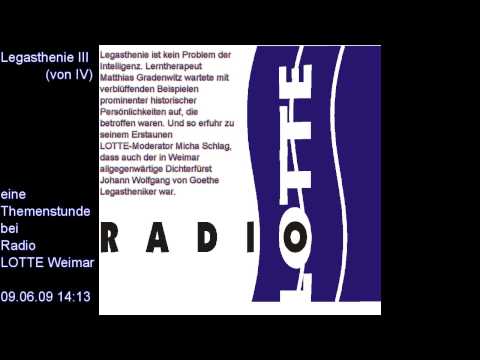 Themenstunde Legasthenie auf Radio Lotte - 3 von 4