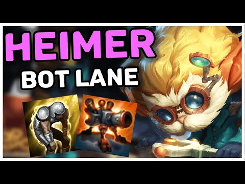 RAISE YOUR DONGER - HEIMERDINGER ADC AD CARRY BOT LANE GUIDE RUNES BUILD GAMEPLAY SEASON 12