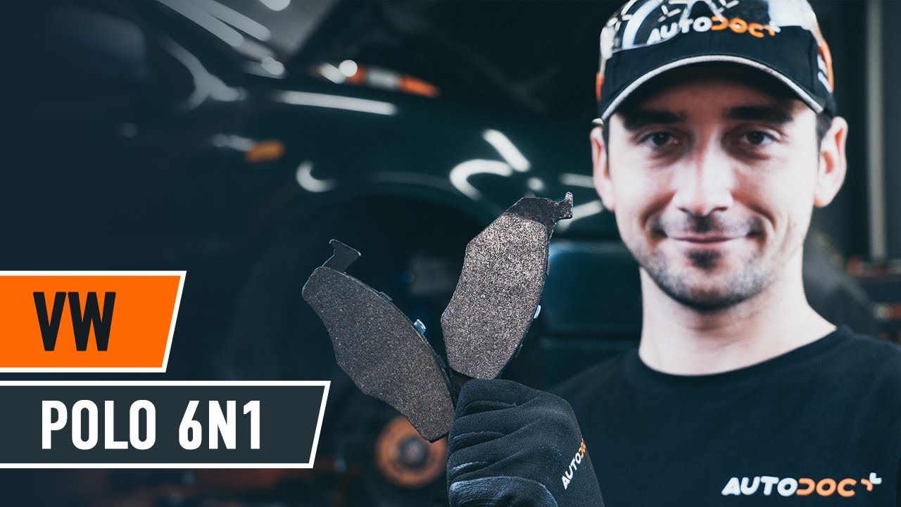 Como mudar pastilhas de travão da parte dianteira em VW Polo 6N1 - guia de substituição