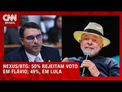 Nexus/BTG: Flávio é rejeitado por 50%; Lula, por 49%  | LIVE CNN