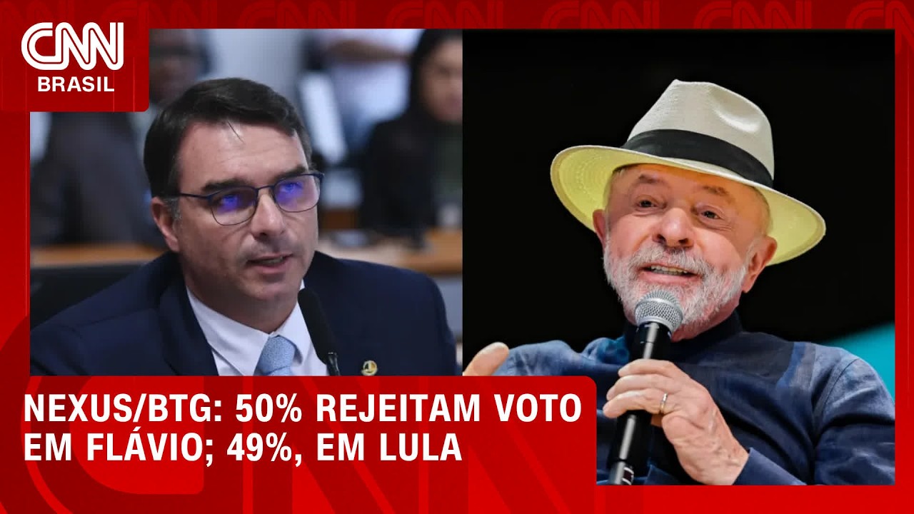 Nexus/BTG: Flávio é rejeitado por 50%; Lula, por 49% | LIVE CNN