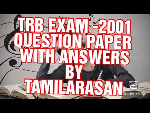 TRB EXAM 2001 OLD QUESTIONS WITH ANSWERS