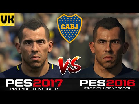 PES 2017 VS REAL LIFE VS PES 2016 BOCA JUNIORS PLAYER FACES COMPARISON!