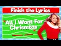 Finish The Lyrics Christmas Songs