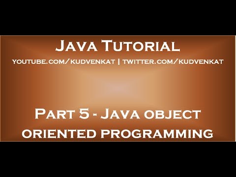 Java object oriented programming