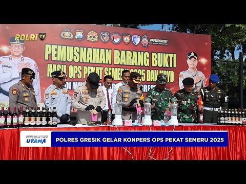 POLRES GRESIK GELAR KONPERS OPS PEKAT SEMERU 2025