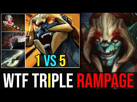 EPIC INCREDIBLE 1Vs5 TRIPLE RAMPAGE [Huskar] WTF Armlet Toggle GOD Patch 7.19 | Dota 2 Highlights