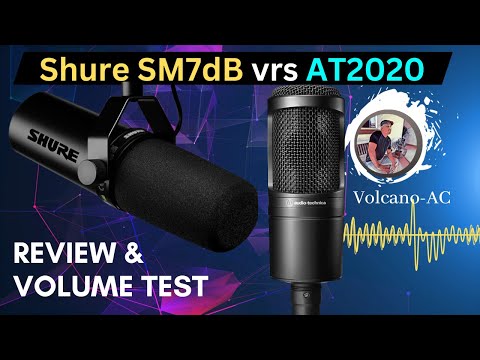 Review of the Shure SM7dB mic, volume test and comparison to Audio Technica 2020 (AT2020)