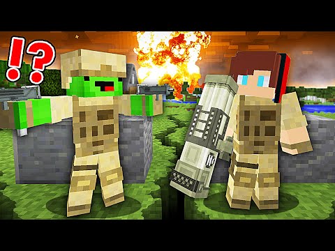 Mikey and JJ - JJ and Mikey Became WAR in Minecraft - Maizen Nico Cash Smirky Cloudy