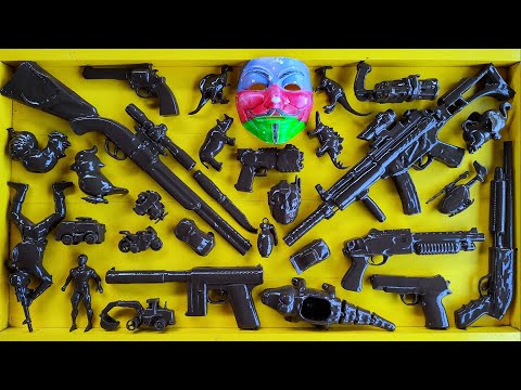 Cleans Hacker Weapon Box! Explosives and Dangerous Toy Guns - Sharp Karambit Knives Box of Toy Guns