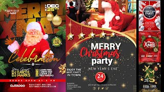 20+ Christmas Party Celebration Flyers PSD Photoshop Tutorial Part 1
