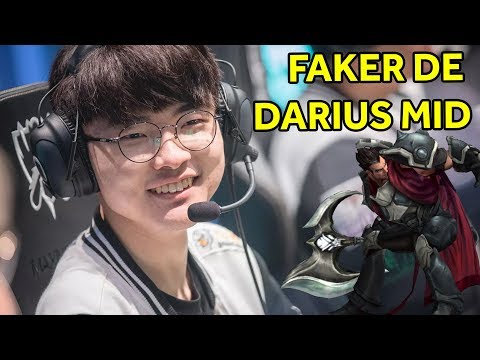 QUANDO FAKER RESOLVE BRINCAR DE DARIUS MID NA SOLOQ COREANA...