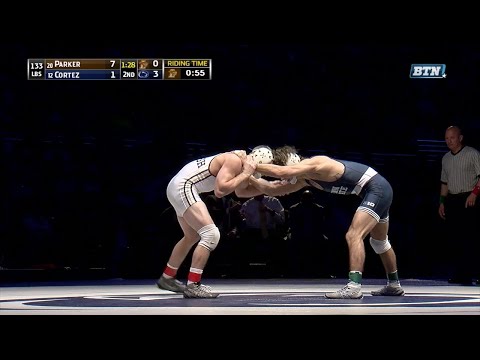 Big Ten Rewind: 2017 Wrestling - 133 LBs - Lehigh's Scott Parker vs. Penn State's Jered Cortez