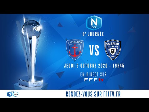 J8 : US Concarneau - SC Bastia en direct sur FFFtv (2.oct., 19h45) I National FFF 2020-2021