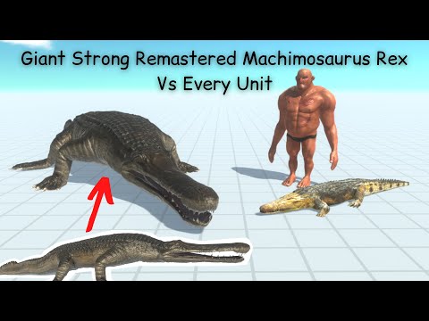 Giant Strong Remastered Machimosaurus Rex Vs Every Unit ARBS |Animal Revolt Battle Simulator