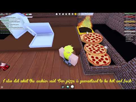 Cooking a burnt pizza and delivering it! ROBLOX | Work at a Pizza Place