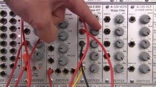 Video thumbnail for Doepfer A106-5 12 db SEM filter Modulation Part 1b-LP/HP/BP by Raul's World of Synths