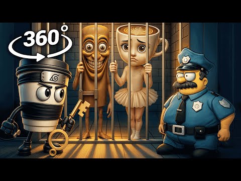 Tung Tung Tung Sahur - Ballerina Cappuccina Prison Break | 360° VR