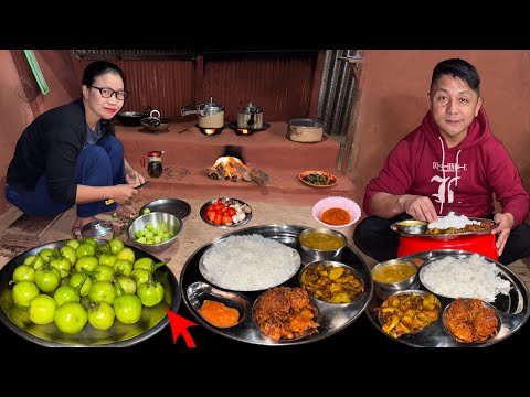 Simple Nepali Village Khana in Darjeeling || Titee Bee Masala Fry Recipe (bitter ball) Dal & Rice