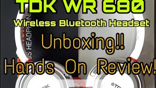 TDK WR680 Wireless Headphones|UNBOXING|FEATURES
