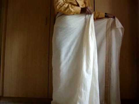 how to wear a mundu / south indian dhoti - www.keralastores.in