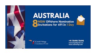 8 Nomination Invitations Received For 491 Offshore Applicants From NSW in 1 Day.