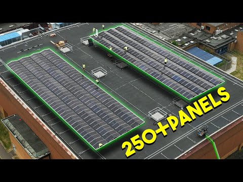 Installing 250+ Solar Panels, 4 STORIES HIGH! Commercial Solar Installation