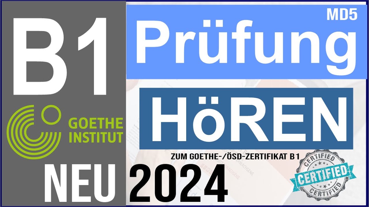 Goethe Zertifikat B1 Hören B1 2024 | Zum Goethe/ÖSD-Zertifikat B1 | Goethe B1 Exam Hören 2024 MD 5