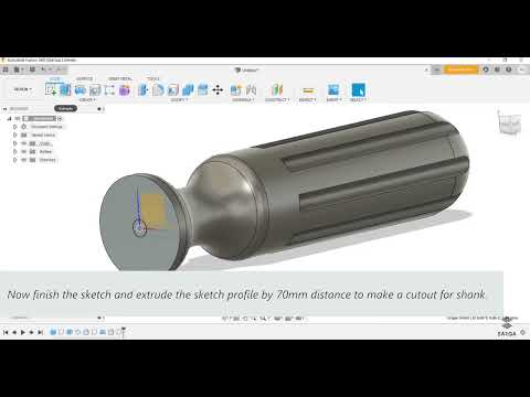 Fusion 360 Screwdriver Design Tutorial | Step-by-Step 3D CAD Project