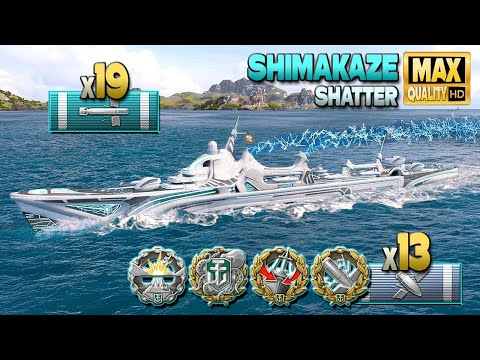 Destroyer Shimakaze: Devastating strikes on map Shatter - World of Warships