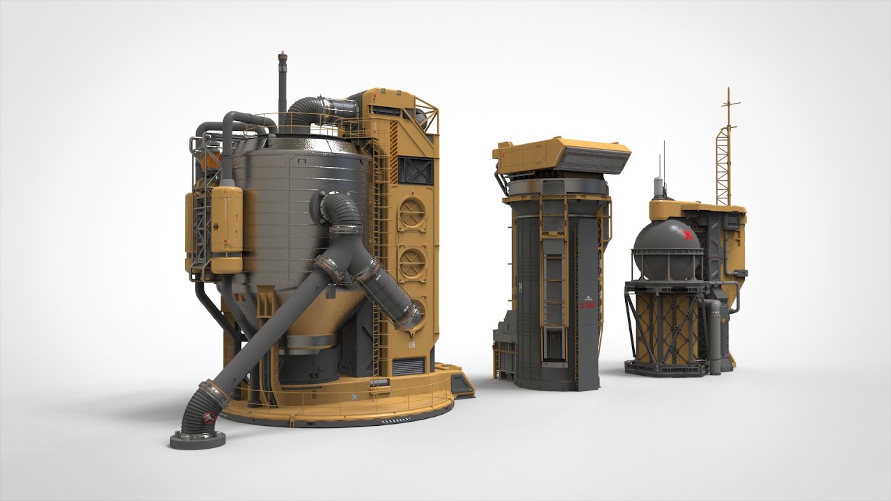 Sci-fi storage tank 2 3D Model
