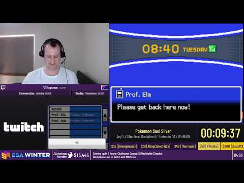 Pokémon Soul Silver [Any% (Glitchless, Manipless)] by JTMagicman - #ESAWinter21