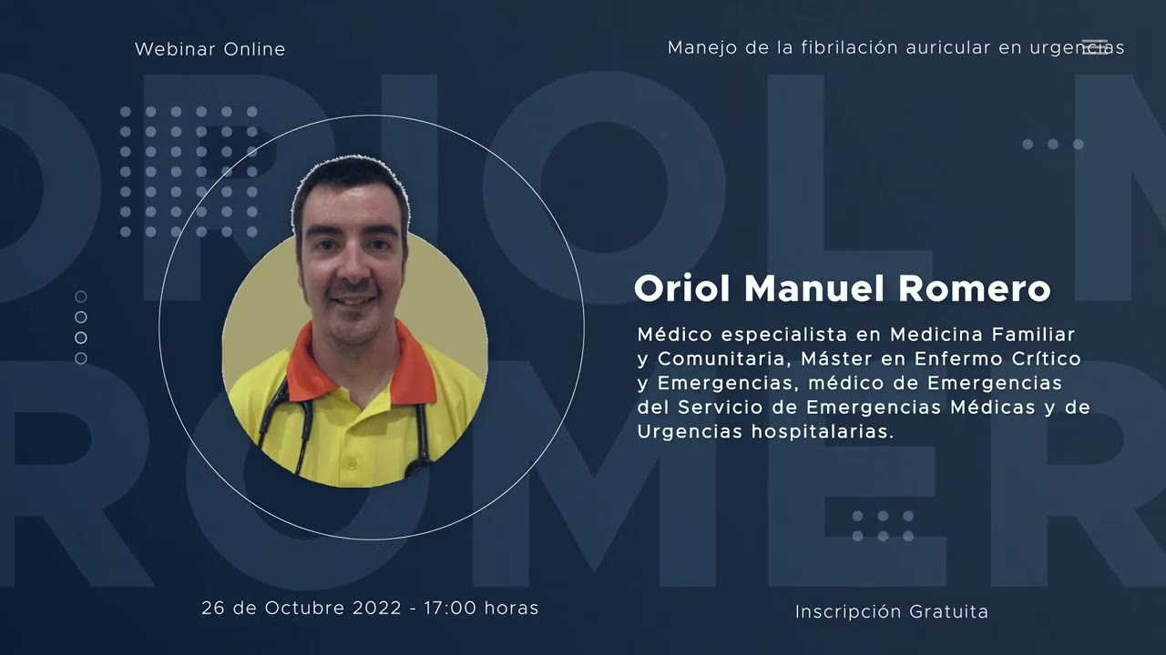 Video de presentación Webinar Manejo de la Fibrilación Auricular en Urgencias