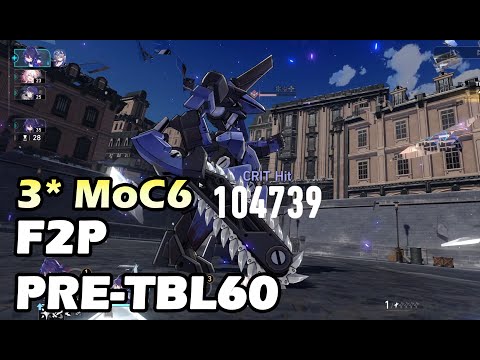 F2P 3* MoC 6 Pre-TBL 60 with Clara, Seele & Break Silverwolf | Honkai: Star Rail