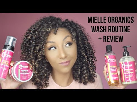 Curly Hair Routine w/ MIELLE ORGANICS + Review |...