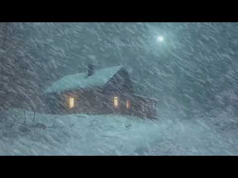 Cold Blizzard at the Porch, Howling Wind & Blowing Snow |Nature Sounds for Sleep, Study & Relaxation