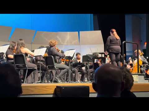 Horry County SC, all-county high school orchestra playing “Subterranean Dialogues” by Richard Meyer.