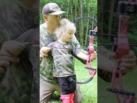Starting her young! #bowhunting #bowhunter #archery #daddysgirl #hunting #hunter #hunt #deer