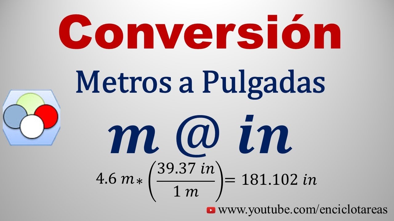 Convertir de Metros a Pulgadas (m a in)