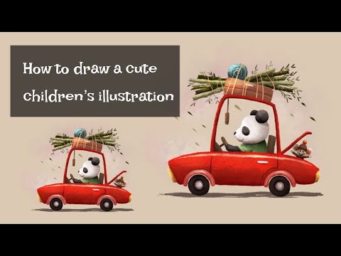 How to draw a cute children's illustration|如何用procreate绘制儿童插画 | iPad Pro + Procreate Speed Painting