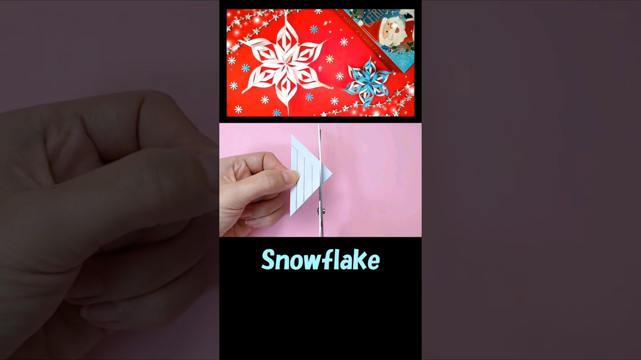 3D Paper Snowflake #shorts #christmasdecoration #papercraft #snowcrystals #snowflake