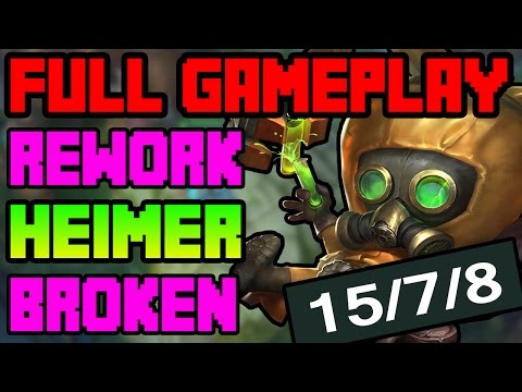 **NEW** REWORK HEIMERDINGER IS OP FULL GAMEPLAY | League of Legends 7.9 | PBE
