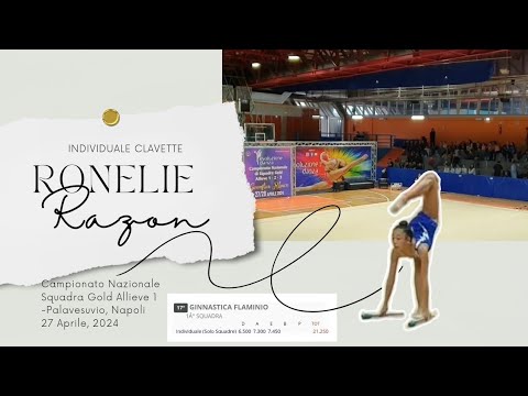 RONELIE per INDIVIDUALE  con CLAVETTE CAMPIONATO NAZIONALE DI SQUADRA ALLIEVE GOLD 1 GR 27 04 2024