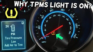 WHY TPMS LIGHT IS ON CHEVROLET CRUZE CHEVY SONIC. FLAT TIRE LIGHT