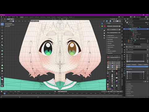VRChat model tutorial: How to add eye tracking to any model, featuring lowpoly kon-chan.