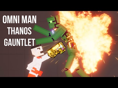 Omni Man Infinity Gauntlet wipes out Biodroid Planet ! - People Playground 1.17
