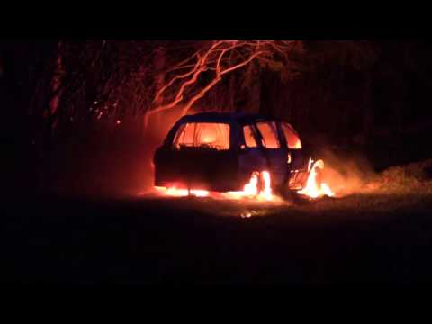 09 02 2020 Bilbrand-flugtkøretøj ved skyderiet.