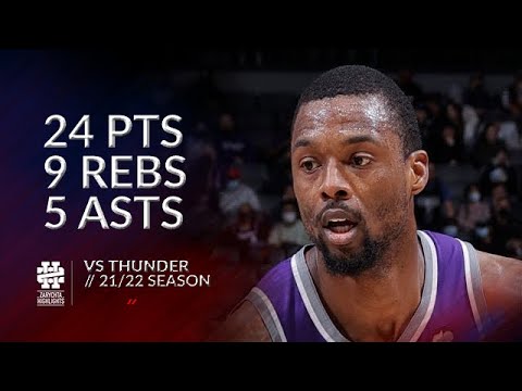 Harrison Barnes 24 pts 9 rebs 5 asts vs Thunder 21/22 season